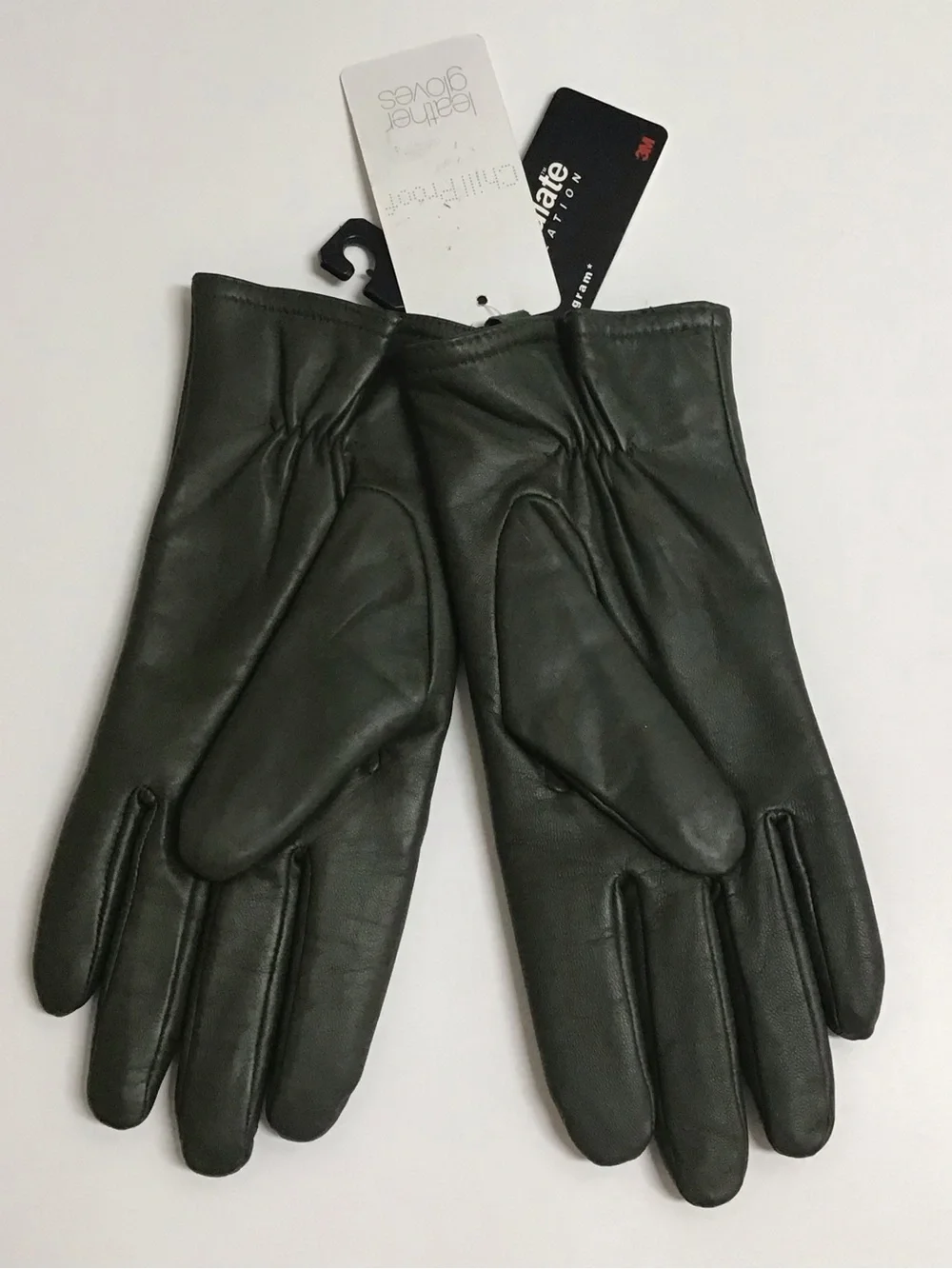 Thinsulate Green Leather Gloves Women XL Green 3M Insulated SOFT Classic Tag NEW